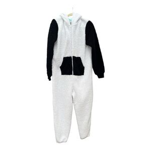 SO Intimates Size XL‎  White Faux Fur Hooded Panda  Bear One Piece Front Zipper